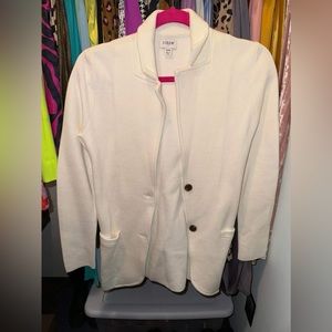 J. Crew Ivory Sweater Blazer Size XXS Best for a Size XS